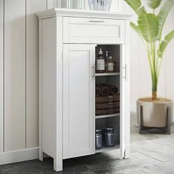 RiverRidge Home Somerset Collection 23-3/4 in. W x 40 in. H x 12 in. D 2-Door Floor Cabinet in White -Bathroom Cabinets Shop white riverridge home linen cabinets 06 038 c3 1000