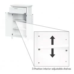 RiverRidge Home Somerset Collection 23-3/4 in. W x 40 in. H x 12 in. D 2-Door Floor Cabinet in White -Bathroom Cabinets Shop white riverridge home linen cabinets 06 038 fa 1000