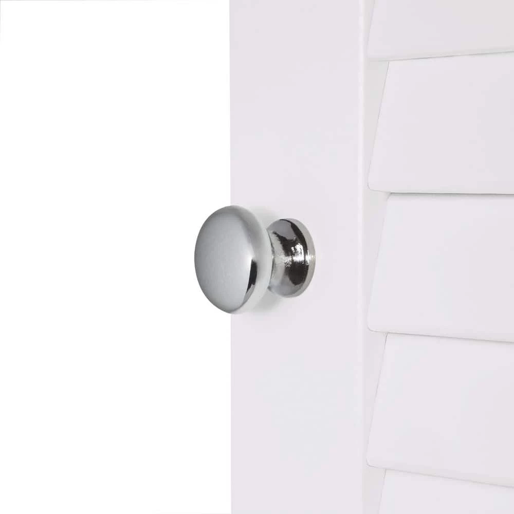 RiverRidge Home Ellsworth 18 in. L x 31-1/4 in. H x 25-1/2 in. H Freestanding MDF 3-Shelf Corner Cabinet in White 7 RiverRidge Home Ellsworth 18 in. L x 31-1/4 in. H x 25-1/2 in. H Freestanding MDF 3-Shelf Corner Cabinet in White - Image 5