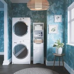 RiverRidge Home Ashland 16-1/2 in. W x 60 in. H Bathroom Linen Storage Tower Cabinet in White -Bathroom Cabinets Shop white riverridge home linen cabinets 06 082 44 1000