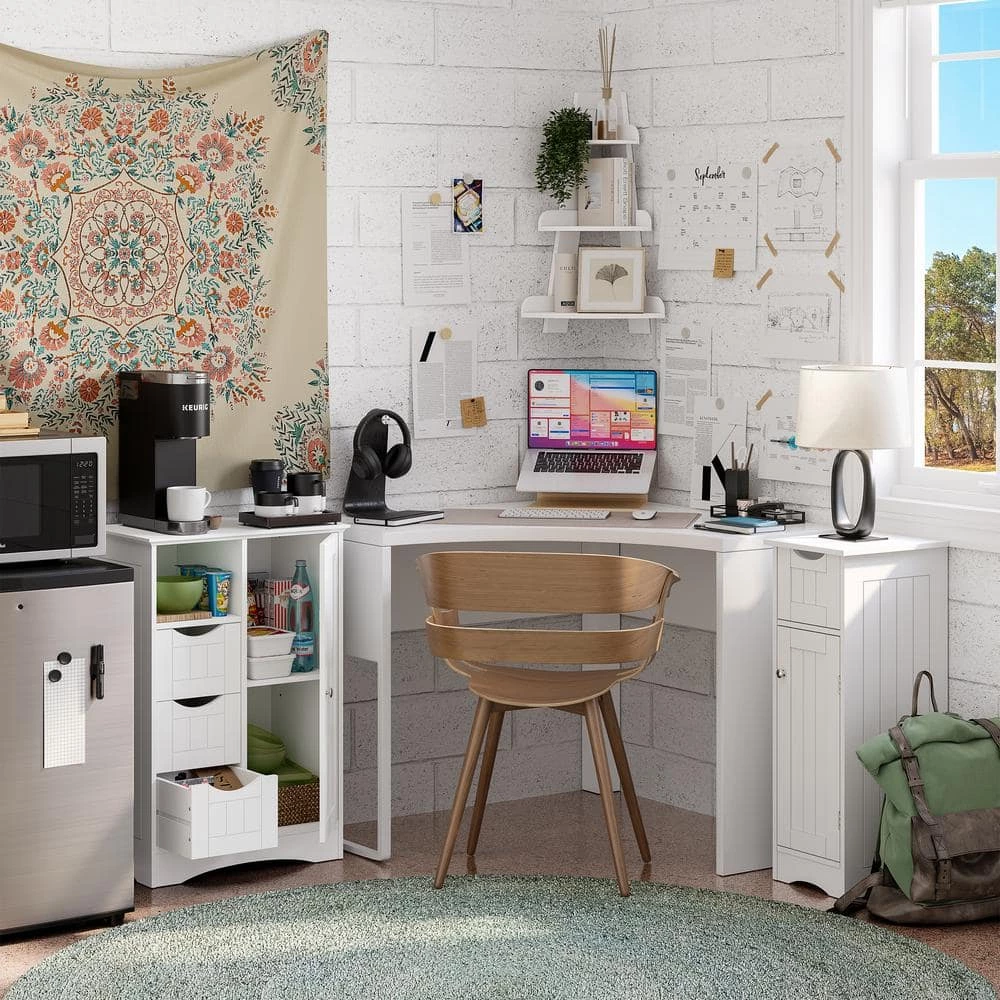 RiverRidge Home Ashland 22 in. W x 32 in. H Bathroom Linen Storage Floor Cabinet in White 5 RiverRidge Home Ashland 22 in. W x 32 in. H Bathroom Linen Storage Floor Cabinet in White - Image 3