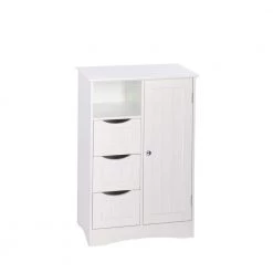 RiverRidge Home Ashland 22 in. W x 32 in. H Bathroom Linen Storage Floor Cabinet in White