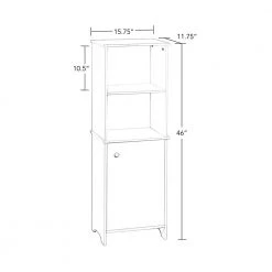 RiverRidge Home Medford Collection 15.75 in. W x 11.75 in. D x 46 in. H Tall Floor Cabinet in White 17 RiverRidge Home Medford Collection 15.75 in. W x 11.75 in. D x 46 in. H Tall Floor Cabinet in White -Bathroom Cabinets Shop white riverridge home linen cabinets 06 106 1f 1000