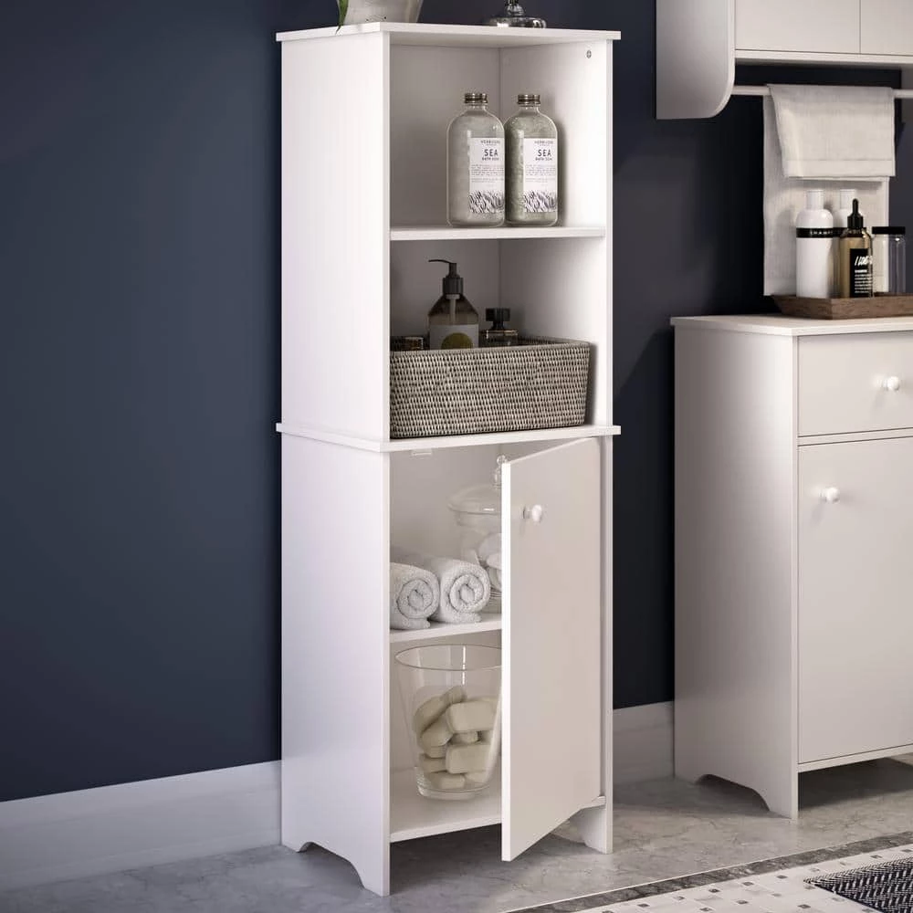 RiverRidge Home Medford Collection 15.75 in. W x 11.75 in. D x 46 in. H Tall Floor Cabinet in White 6 RiverRidge Home Medford Collection 15.75 in. W x 11.75 in. D x 46 in. H Tall Floor Cabinet in White - Image 4