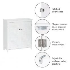 RiverRidge Home Ellsworth 28.44 in. W x 11.75 in. D x 32 in. H 2-Door Floor Cabinet in White -Bathroom Cabinets Shop white riverridge home linen cabinets 06 134 44 1000
