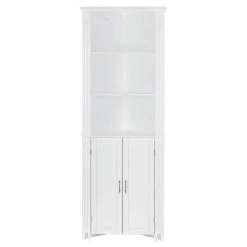 RiverRidge Home Somerset 26 in. W x 18.31 in. D x 70 in. H Two-Door Corner Cabinet in White