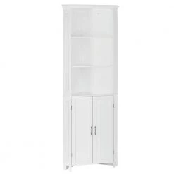 RiverRidge Home Somerset 26 in. W x 18.31 in. D x 70 in. H Two-Door Corner Cabinet in White -Bathroom Cabinets Shop white riverridge home linen cabinets 06 136 c3 1000