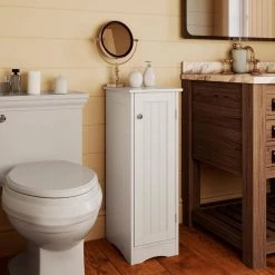RiverRidge Home Ashland 11 in. W x 13.5 in. D x 32 in. H Slim Single Door Floor Cabinet in White -Bathroom Cabinets Shop white riverridge home linen cabinets 06 143 c3 1000