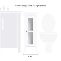 RiverRidge Home Prescott 11.75 in. W x 32 in. H x 13 in. D Slim Single Door Floor Cabinet in White -Bathroom Cabinets Shop white riverridge home linen cabinets 06 162 fa 1000