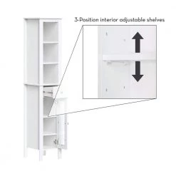 RiverRidge Home Prescott 11.75 in. W x 60 in. H x 13 in. D Slim Tall Cabinet in White -Bathroom Cabinets Shop white riverridge home linen cabinets 06 163 a0 1000