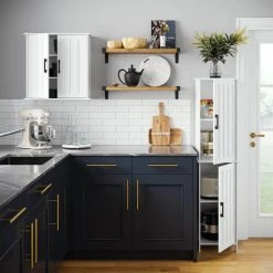 RiverRidge Home Monroe 14.75 in. W x 13.38 in. D x 60 in. H White Tall Cabinet -Bathroom Cabinets Shop white riverridge home linen cabinets 06 185 31 1000