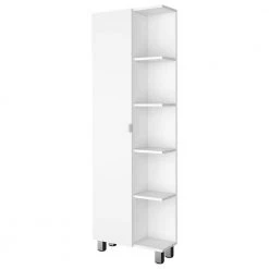 RST Brands Pinion 71 in. W x 21 in. D x 9 in. H White MDF Mid-Century Modern Bathroom Cabinet
