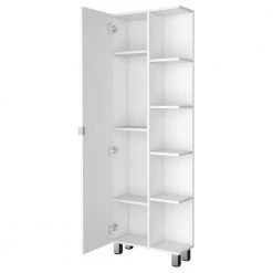 RST Brands Pinion 71 in. W x 21 in. D x 9 in. H White MDF Mid-Century Modern Bathroom Cabinet -Bathroom Cabinets Shop white rst brands linen cabinets sl lcab 3 wht c3 1000