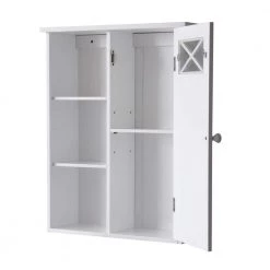 Teamson Home Johnston 20 in. W x 25 in. H x 7 in. D Bathroom Storage Wall Cabinet in White -Bathroom Cabinets Shop white teamson home bathroom wall cabinets hd16827 77 1000