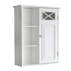 Teamson Home Johnston 20 in. W x 25 in. H x 7 in. D Bathroom Storage Wall Cabinet in White -Bathroom Cabinets Shop white teamson home bathroom wall cabinets hd16827 c3 1000