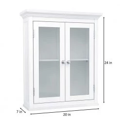 Teamson Home Wilshire 20 in. W x 24 in. H x 7 in. D Bathroom Storage Wall Cabinet in White -Bathroom Cabinets Shop white teamson home bathroom wall cabinets hd17046 4f 1000