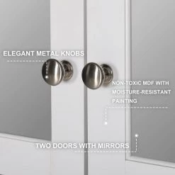 VEIKOUS 23.6 in. W Oversized Bathroom Medicine Cabinet Wall Mounted Storage with Mirrors and Adjustable Shelves, White -Bathroom Cabinets Shop white veikous bathroom wall cabinets hp0902 01wh 44 1000