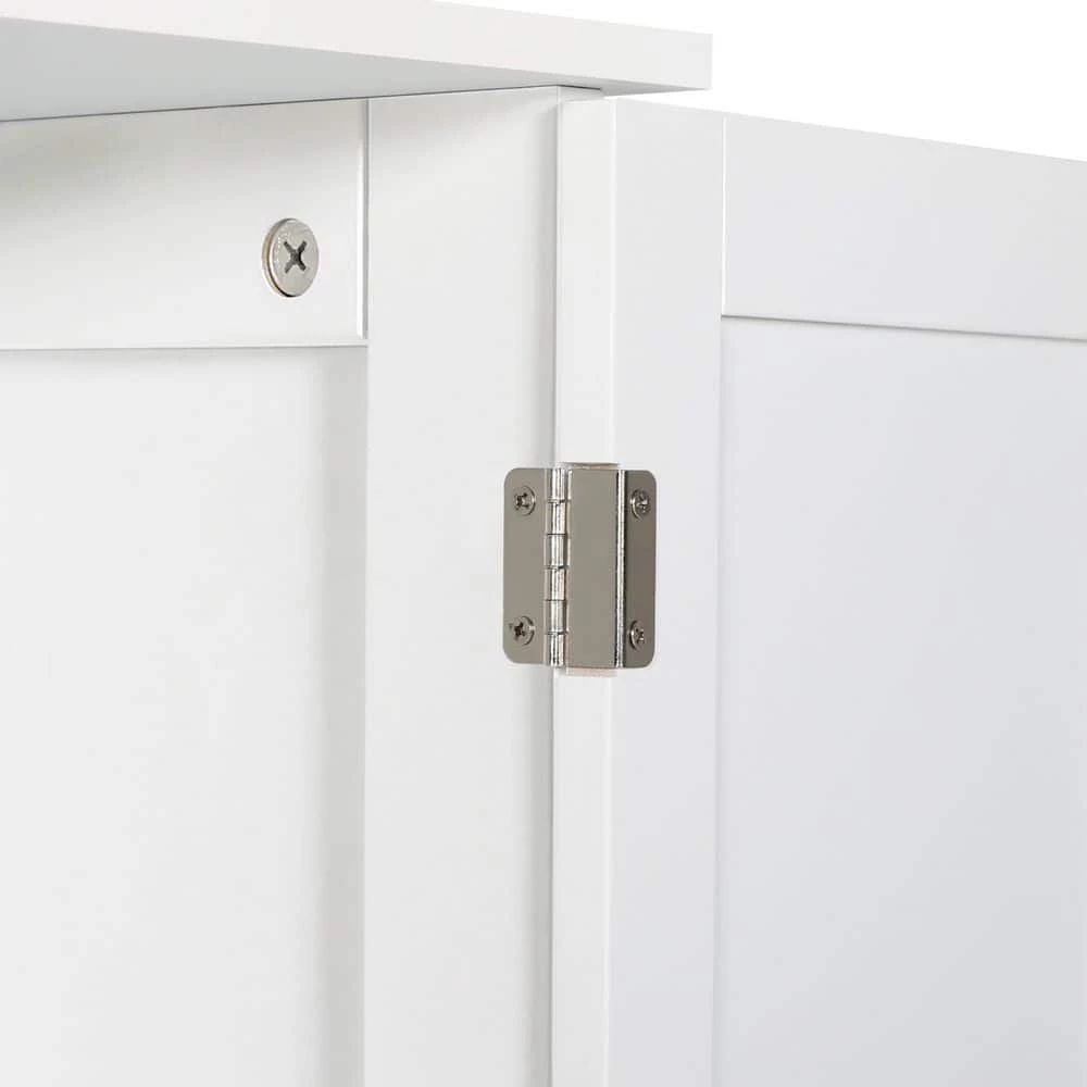 VEIKOUS 22.1 in. W x 11.8 in. D x 31.9 in. H Bathroom Linen Cabinets Floor Storage Cabinet with Drawers and Shelves in White 9 VEIKOUS 22.1 in. W x 11.8 in. D x 31.9 in. H Bathroom Linen Cabinets Floor Storage Cabinet with Drawers and Shelves in White - Image 7