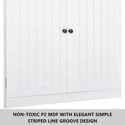 VEIKOUS 18 in. W x 35 in. D x 71 in. H Corner Linen Cabinet Storage with Adjustable Shelves and Glass Doors in White -Bathroom Cabinets Shop white veikous linen cabinets hp0109 01 3 4f 1000