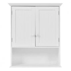 WELLFOR 24 in. W x 28 in. H x 8 in. D Bathroom Storage Wall Cabinet with 1 Glass Doors and Adjustable Shelf in White -Bathroom Cabinets Shop white wellfor bathroom wall cabinets hw hwy 53984wh c3 1000
