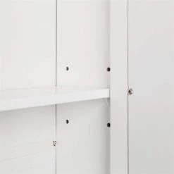 Whatseaso 22 in. W x 5.1 in. D x 22.8 in. H Double Door Mirror Indoor White Bathroom Wall Mounted Cabinet Shelf -Bathroom Cabinets Shop white whatseaso bathroom wall cabinets lnn sy110503652 66 1000