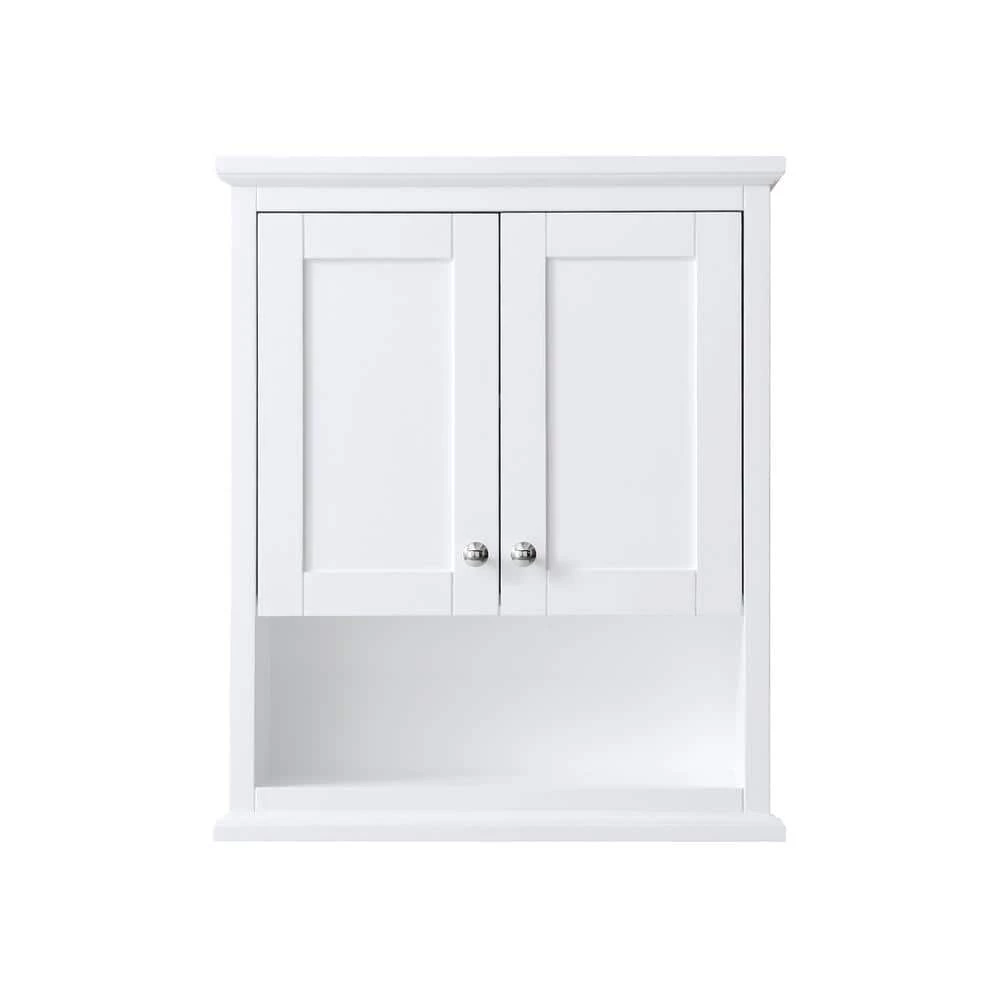 Wyndham Collection Avery 25 in. W Bathroom Storage Wall Cabinet in White 5 Wyndham Collection Avery 25 in. W Bathroom Storage Wall Cabinet in White - Image 3