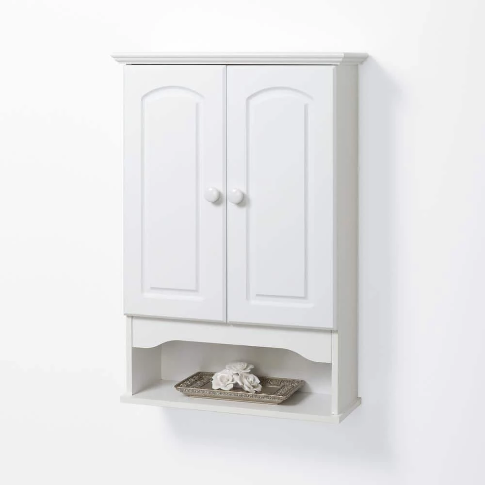 Zenna Home 20.8 in. W x 30.5 in. H Bathroom Storage Wall Cabinet in White 6 Zenna Home 20.8 in. W x 30.5 in. H Bathroom Storage Wall Cabinet in White - Image 4